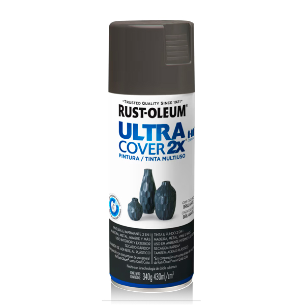 Aerosol Ultra Coverx2 Gris Oscuro Brillante